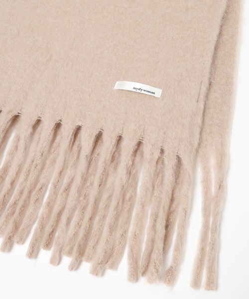 mysty woman（ミスティウーマン）の「起毛フェイクウールマフラー　203041（ストール/ショール・レディース・チャコールグレー/レッド/ベージュ・FREE）」の10枚目の写真