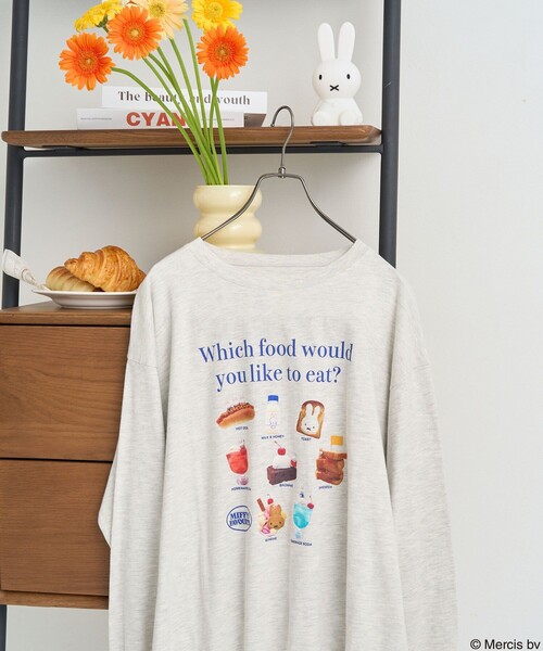miffy/ミッフィー miffy フードプリント ロンT（Tシャツ/カットソー）｜FREAK'S STORE（フリークスストア）