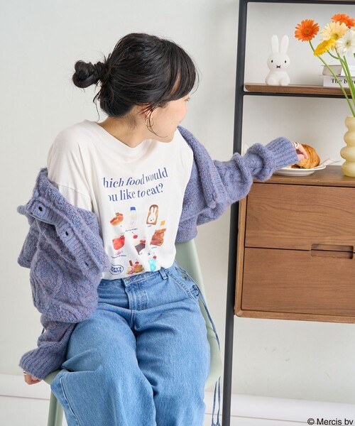 miffy/ミッフィー miffy フードプリント ロンT（Tシャツ/カットソー）｜FREAK'S STORE（フリークスストア）