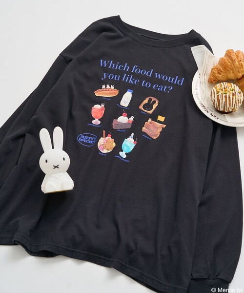 miffy/ミッフィー miffy フードプリント ロンT（Tシャツ/カットソー）｜FREAK'S STORE（フリークスストア）