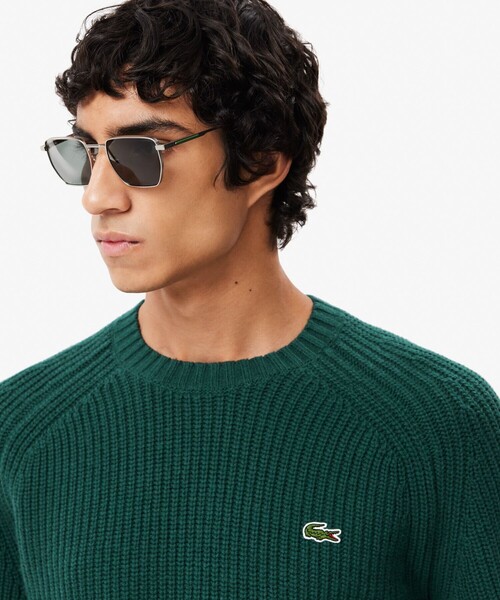LACOSTE(ラコステ)の「エッセンシャルローゲージニットセーター(ニット/セーター・メンズ・モスグリーン/アイボリー/ネイビー・2/3/4/5)」の21枚目の写真