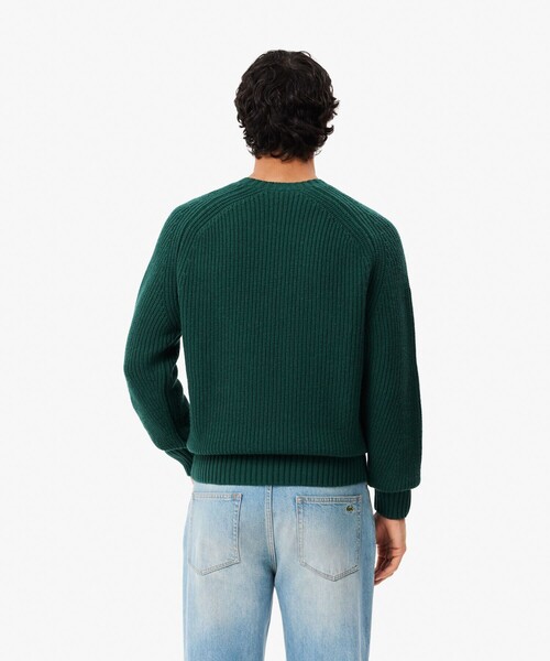 LACOSTE(ラコステ)の「エッセンシャルローゲージニットセーター(ニット/セーター・メンズ・モスグリーン/アイボリー/ネイビー・2/3/4/5)」の22枚目の写真