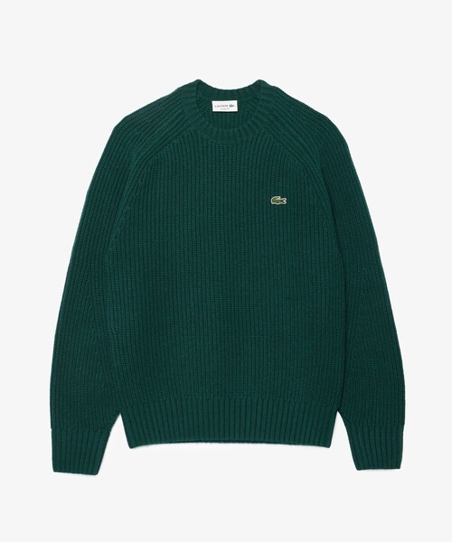 【LACOSTE】90s ラコステ ローゲージ ニットセーター ワンポイントロゴ 90s LACOSTEラコステ ワンポイント コットンニット セーター