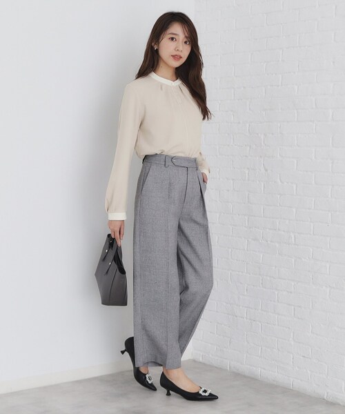 セール】バイカラーデザイントップス【洗濯機洗い可】（Tシャツ