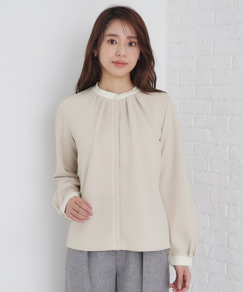 index（インデックス）の「◆バイカラーデザイントップス【洗濯機洗い可】（Tシャツ/カットソー・レディース・ブラック系4/ベージュ系その他7/ホワイト系7・40/38/36/42）」の11枚目の写真