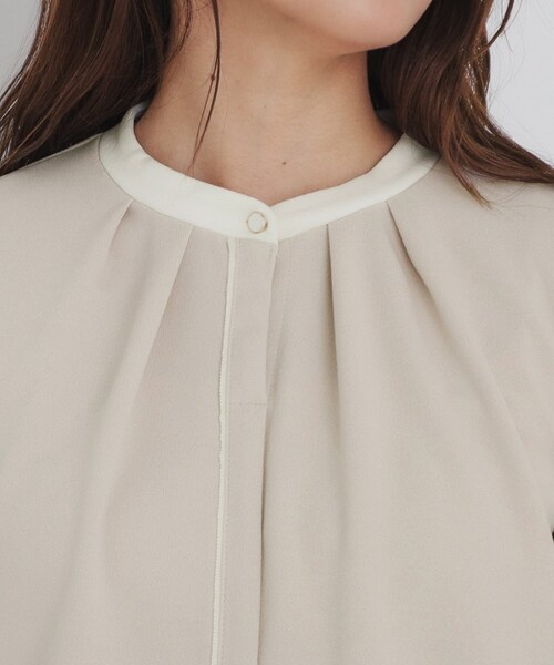 index（インデックス）の「◆バイカラーデザイントップス【洗濯機洗い可】（Tシャツ/カットソー・レディース・ブラック系4/ベージュ系その他7/ホワイト系7・40/38/36/42）」の14枚目の写真