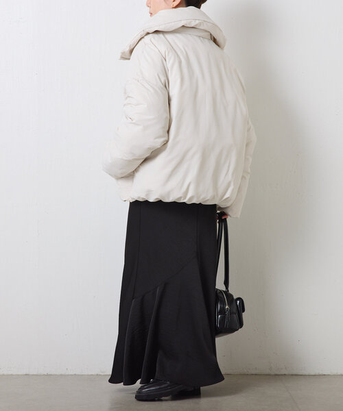COLLAGE GALLARDAGALANTE(コラージュガリャルダガランテ)の「シームレスファイバーダウンジャケット(ダウンジャケット/コート・レディース・ホワイト系その他/ブラック/グレー・FREE)」の10枚目の写真