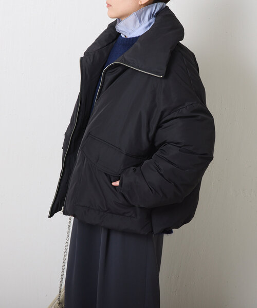 COLLAGE GALLARDAGALANTE(コラージュガリャルダガランテ)の「シームレスファイバーダウンジャケット(ダウンジャケット/コート・レディース・ホワイト系その他/ブラック/グレー・FREE)」の15枚目の写真