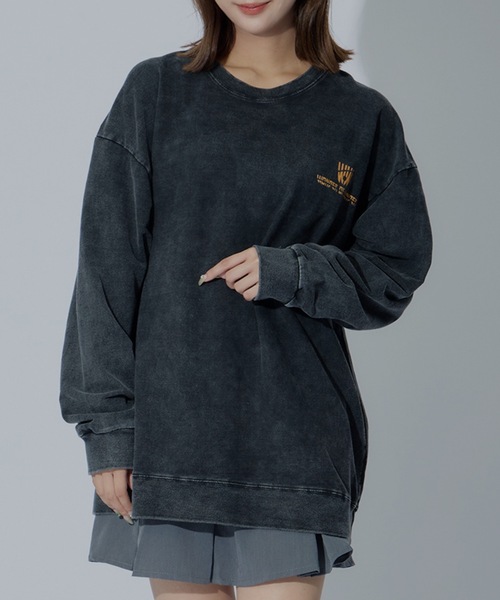 WANT SLIP(ウォント スリップ)の「Small Logo Light Sweat(スウェット・メンズ・ブラック・FREE)」の1枚目の写真