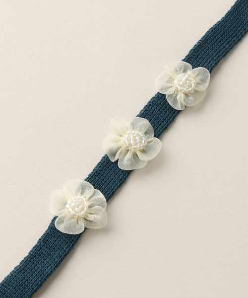 JOURNAL STANDARD（ジャーナルスタンダード）の「【YANYAN/ヤンヤン】COTTON CHOKER W/FLOWERS（チョーカー・レディース・ブルー・FREE）」の3枚目の写真