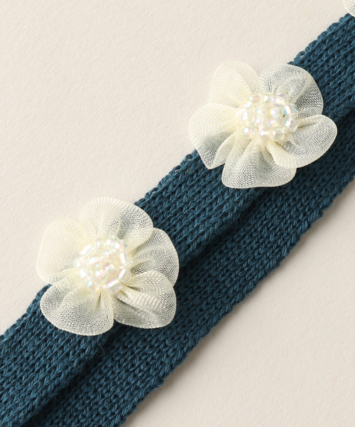 JOURNAL STANDARD（ジャーナルスタンダード）の「【YANYAN/ヤンヤン】COTTON CHOKER W/FLOWERS（チョーカー・レディース・ブルー・FREE）」の4枚目の写真