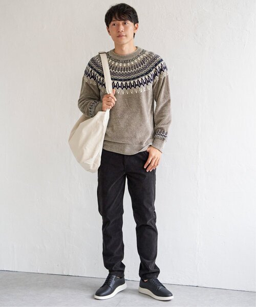 ikka（イッカ）の「モール求心柄ニット（ニット/セーター・メンズ・オフホワイト/グレー/グリーン/ネイビー・M/L/XL/S）」の16枚目の写真