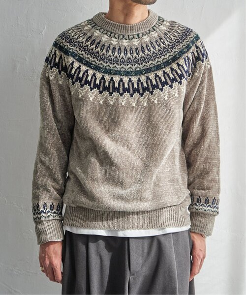 ikka（イッカ）の「モール求心柄ニット（ニット/セーター・メンズ・オフホワイト/グレー/グリーン/ネイビー・M/L/XL/S）」の17枚目の写真