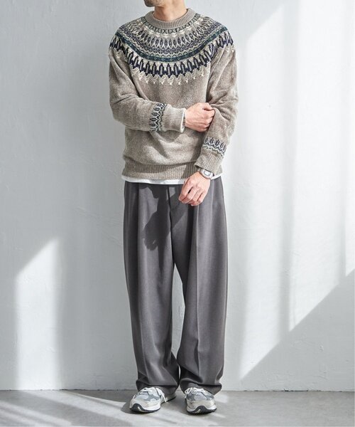 ikka（イッカ）の「モール求心柄ニット（ニット/セーター・メンズ・オフホワイト/グレー/グリーン/ネイビー・M/L/XL/S）」の19枚目の写真