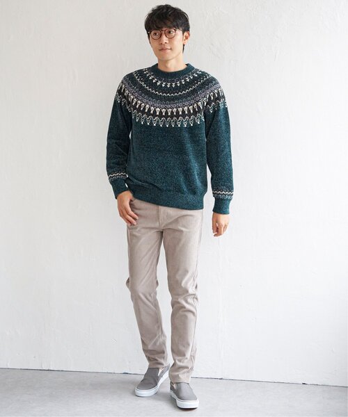 ikka（イッカ）の「モール求心柄ニット（ニット/セーター・メンズ・オフホワイト/グレー/グリーン/ネイビー・M/L/XL/S）」の20枚目の写真