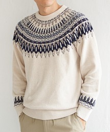 ikka | モール求心柄ニット(ニット/セーター)