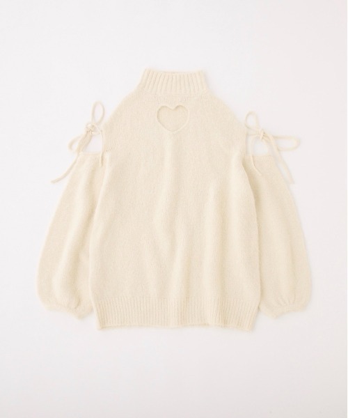 one after another NICE CLAUP(ワンアフターアナザーナイスクラップ)の「ハート胸あきニットチュニック(ニット/セーター・レディース・レッド/ブラック/アイボリー・FREE)」の20枚目の写真