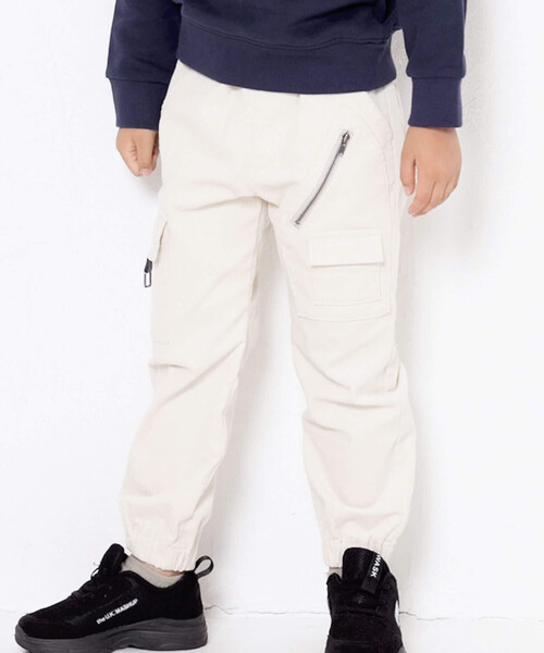 【セール】テープ付きコーデュロイカーゴジョガーパンツ(100~160cm)（その他パンツ）｜WASK（ワスク）