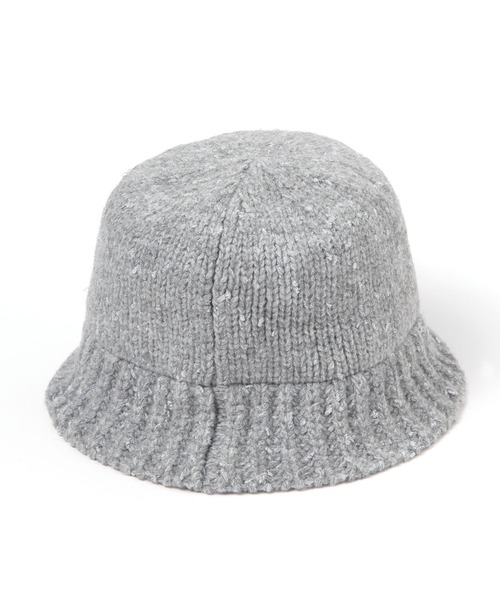 studio CLIP（スタディオクリップ）の「【抗菌防臭】ラメニットサーモバケハ（ハット・レディース・アイボリー/グレー・FREE）」の5枚目の写真