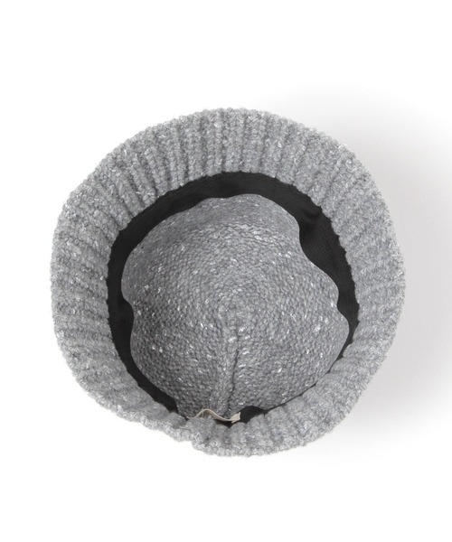 studio CLIP（スタディオクリップ）の「【抗菌防臭】ラメニットサーモバケハ（ハット・レディース・アイボリー/グレー・FREE）」の6枚目の写真