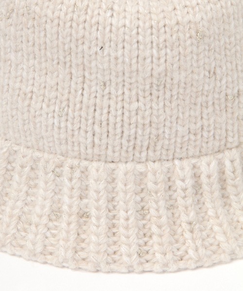 studio CLIP（スタディオクリップ）の「【抗菌防臭】ラメニットサーモバケハ（ハット・レディース・アイボリー/グレー・FREE）」の11枚目の写真