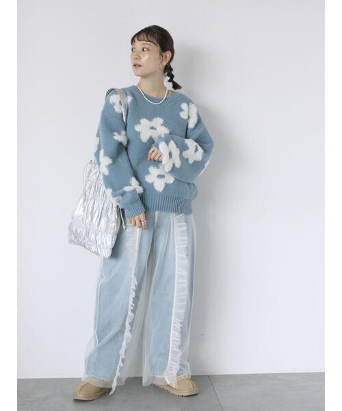 ehka sopo（エヘカソポ）の「チュールカバーパンツ（その他パンツ・レディース・ブラック/モカ/キナリ・F）」の17枚目の写真