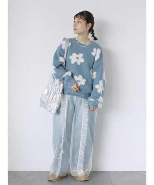 ehka sopo（エヘカソポ）の「チュールカバーパンツ（その他パンツ・レディース・ブラック/モカ/キナリ・F）」の18枚目の写真