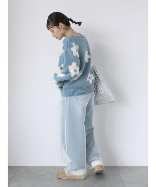 ehka sopo（エヘカソポ）の「チュールカバーパンツ（その他パンツ・レディース・ブラック/モカ/キナリ・F）」の19枚目の写真