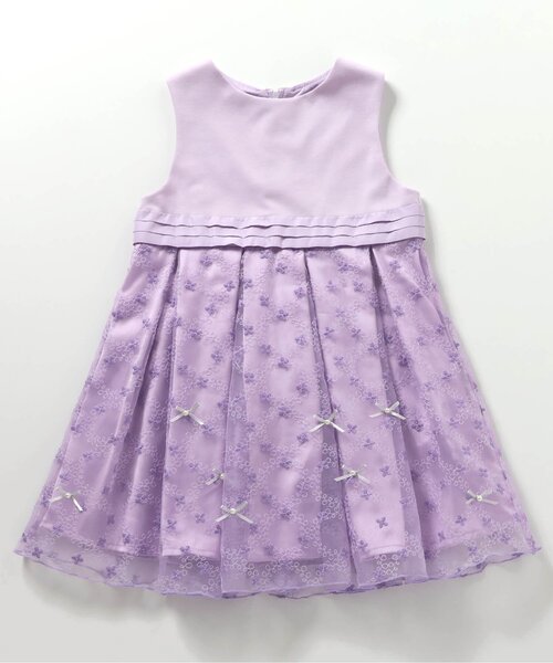 apres les cours（アプレレクール）の「フォーマルジャンパースカート（ジャンパースカート・キッズ・ネイビー/ラベンダー・130/120/110/100）」の2枚目の写真