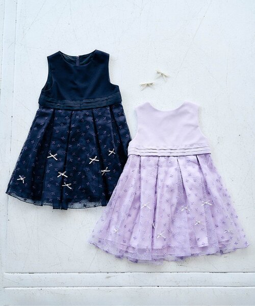 apres les cours（アプレレクール）の「フォーマルジャンパースカート（ジャンパースカート・キッズ・ネイビー/ラベンダー・130/120/110/100）」の4枚目の写真