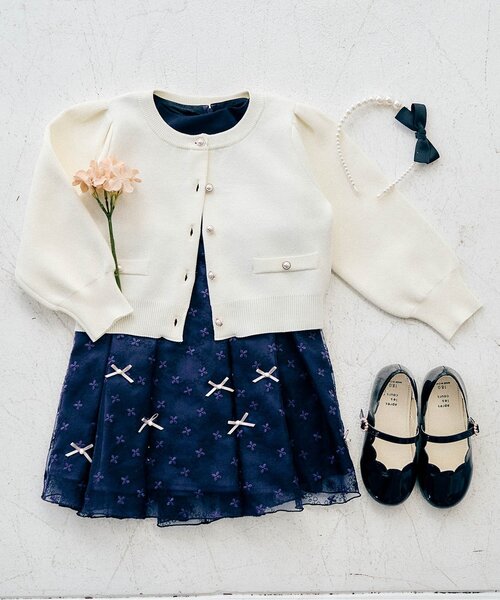 apres les cours（アプレレクール）の「フォーマルジャンパースカート（ジャンパースカート・キッズ・ネイビー/ラベンダー・130/120/110/100）」の8枚目の写真