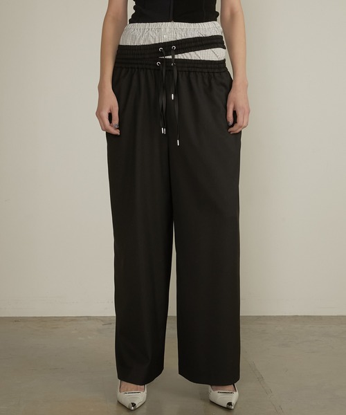 PRANK PROJECT（プランクプロジェクト）の「レイヤードスラックス / Layered Slacks（スラックス・レディース・グレー/ブラック・38/36）」の5枚目の写真