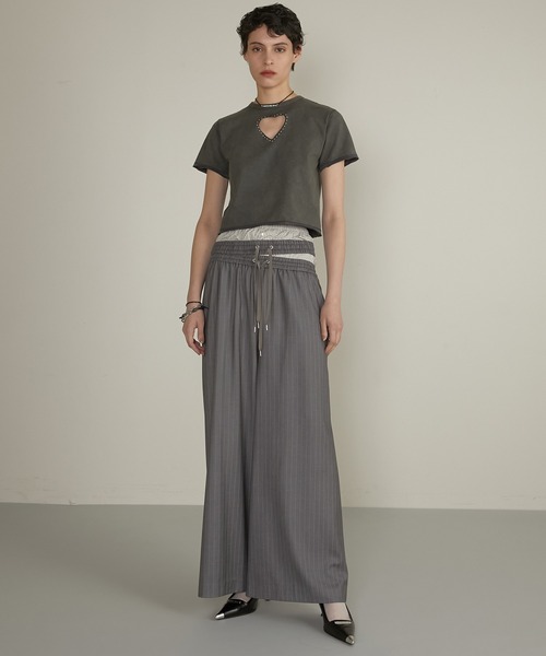 PRANK PROJECT（プランクプロジェクト）の「レイヤードスラックス / Layered Slacks（スラックス・レディース・グレー/ブラック・38/36）」の9枚目の写真