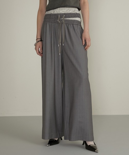 PRANK PROJECT（プランクプロジェクト）の「レイヤードスラックス / Layered Slacks（スラックス・レディース・グレー/ブラック・38/36）」の11枚目の写真