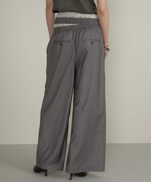 PRANK PROJECT（プランクプロジェクト）の「レイヤードスラックス / Layered Slacks（スラックス・レディース・グレー/ブラック・38/36）」の13枚目の写真