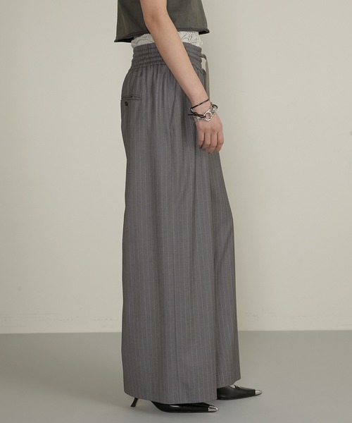 PRANK PROJECT（プランクプロジェクト）の「レイヤードスラックス / Layered Slacks（スラックス・レディース・グレー/ブラック・38/36）」の3枚目の写真