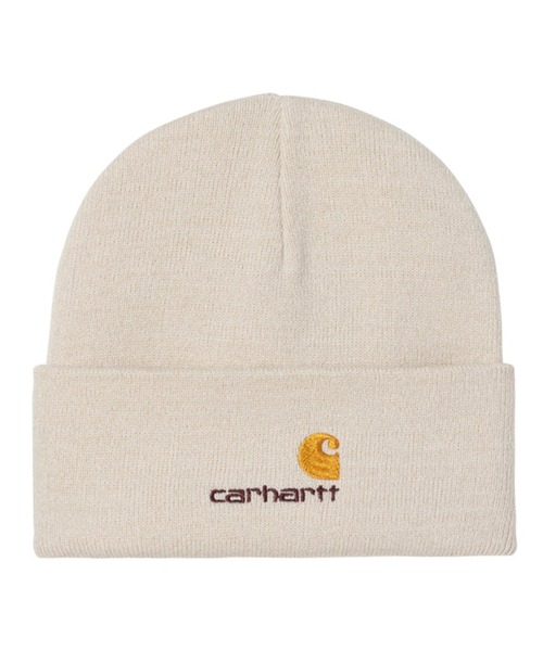 Carhartt WIP（カーハートダブリューアイピー）の「Carhartt WIP/カーハート ダブリューアイピー ビーニー AMERICAN SCRIPT BEANIE I034235（ニットキャップ/ビーニー・メンズ・ホワイト/レッド/カーキ/ブラック・FREE）」の2枚目の写真