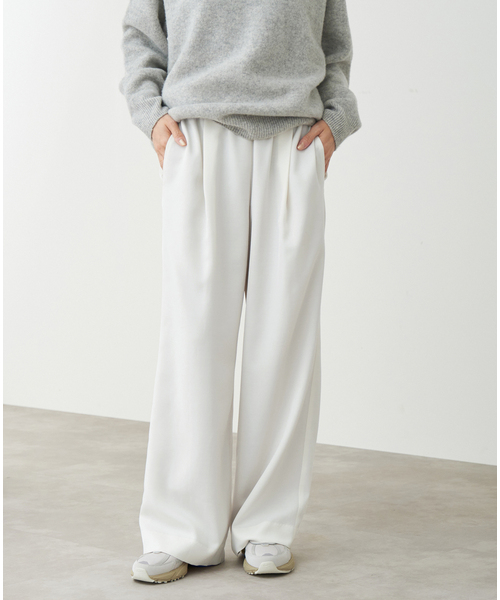 IENA（イエナ）の「《WEB限定/追加》ウール混トリアセ リラックスパンツ（その他パンツ・レディース・アイボリー・34/36/38/40）」の10枚目の写真