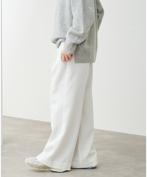 IENA（イエナ）の「《WEB限定/追加》ウール混トリアセ リラックスパンツ（その他パンツ・レディース・アイボリー・34/36/38/40）」の11枚目の写真