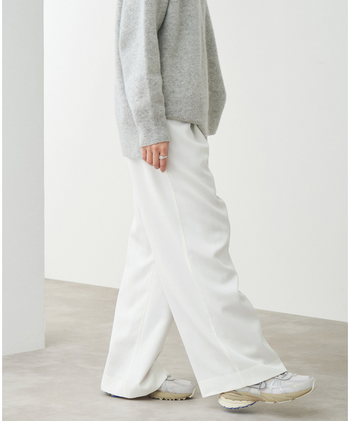 IENA（イエナ）の「《WEB限定/追加》ウール混トリアセ リラックスパンツ（その他パンツ・レディース・アイボリー・34/36/38/40）」の13枚目の写真