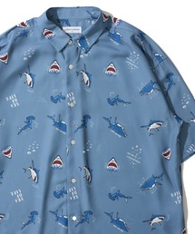 ADPOSION | 接触冷感 イージーケア アニマル柄 ルーズシルエット半袖シャツ(シャツ/ブラウス)