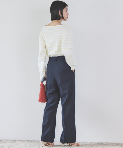 Doux archives(ドゥアルシーヴ)の「リネンライクストレートパンツ(その他パンツ・レディース・ネイビー/ブラウン・40/38)」の7枚目の写真