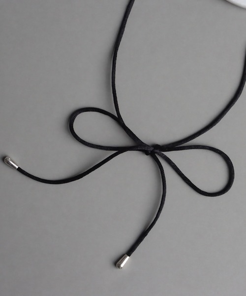 abaskdesign(アバスクデザイン)の「リボン チョーカー コードネックレス(チョーカー・レディース・ブラウン/ブラック・FREE)」の8枚目の写真