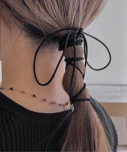 abaskdesign(アバスクデザイン)の「リボン チョーカー コードネックレス(チョーカー・レディース・ブラウン/ブラック・FREE)」の17枚目の写真