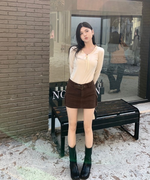 paravion（パラビオン）の「フリルレイヤードリボンカットソー（Tシャツ/カットソー・レディース・ネイビー/ホワイト/ライトブルー・LARGE/MEDIUM/SMALL）」の19枚目の写真