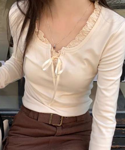 paravion（パラビオン）の「フリルレイヤードリボンカットソー（Tシャツ/カットソー・レディース・ネイビー/ホワイト/ライトブルー・LARGE/MEDIUM/SMALL）」の22枚目の写真