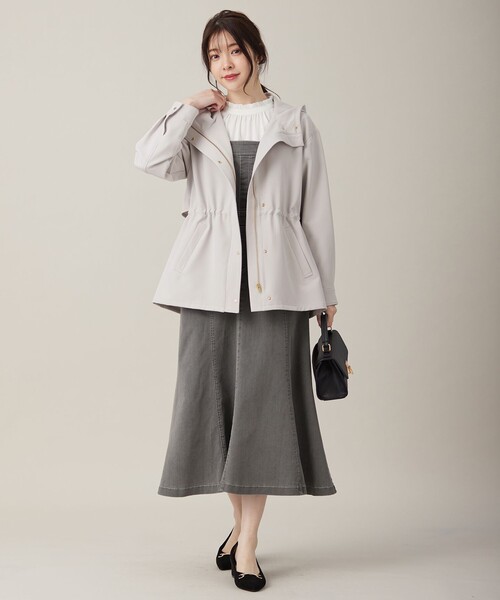 any SiS 撥水・UVカット・洗える フーデットハーフ コート 撥水・UVカット・洗える】フーデットハーフ コート / ANY SIS S