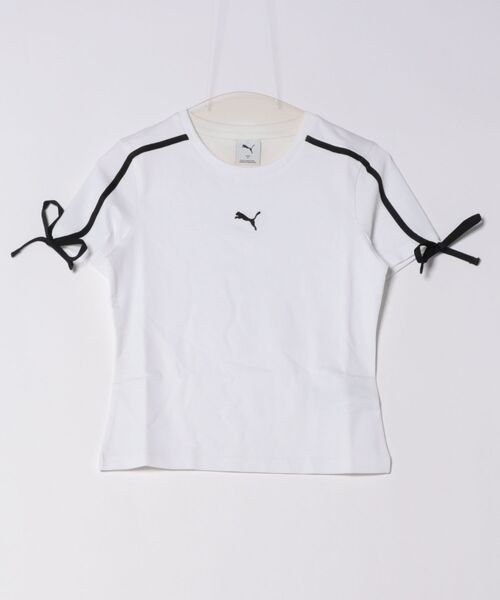 PUMA（プーマ）の「PUMA/プーマ T7 MODERN SLIM SHORT T Tシャツ 633345（Tシャツ/カットソー・レディース・ホワイト/ピンク/ブラック・M/L）」の10枚目の写真