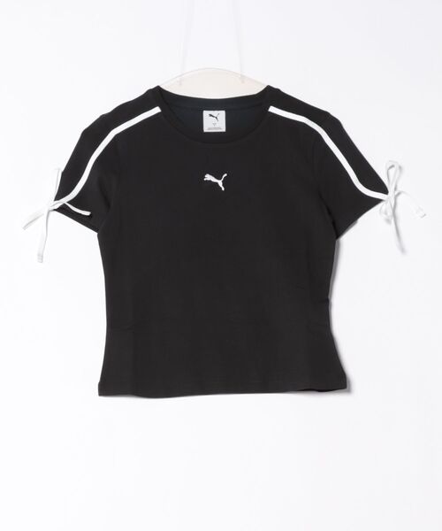 PUMA（プーマ）の「PUMA/プーマ T7 MODERN SLIM SHORT T Tシャツ 633345（Tシャツ/カットソー・レディース・ホワイト/ピンク/ブラック・M/L）」の11枚目の写真