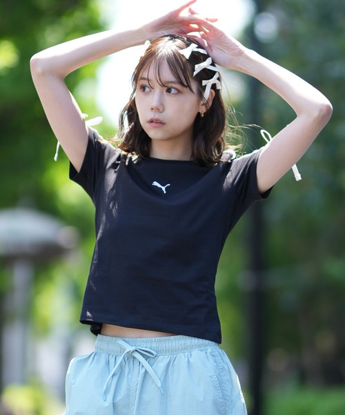 PUMA（プーマ）の「PUMA/プーマ T7 MODERN SLIM SHORT T Tシャツ 633345（Tシャツ/カットソー・レディース・ホワイト/ピンク/ブラック・M/L）」の13枚目の写真